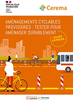 page de couverture publication : "Aménagements cyclables provisoires : tester pour aménager durablement"