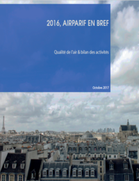 Couverture publication AirParif - Titre sur fond ciel parisien