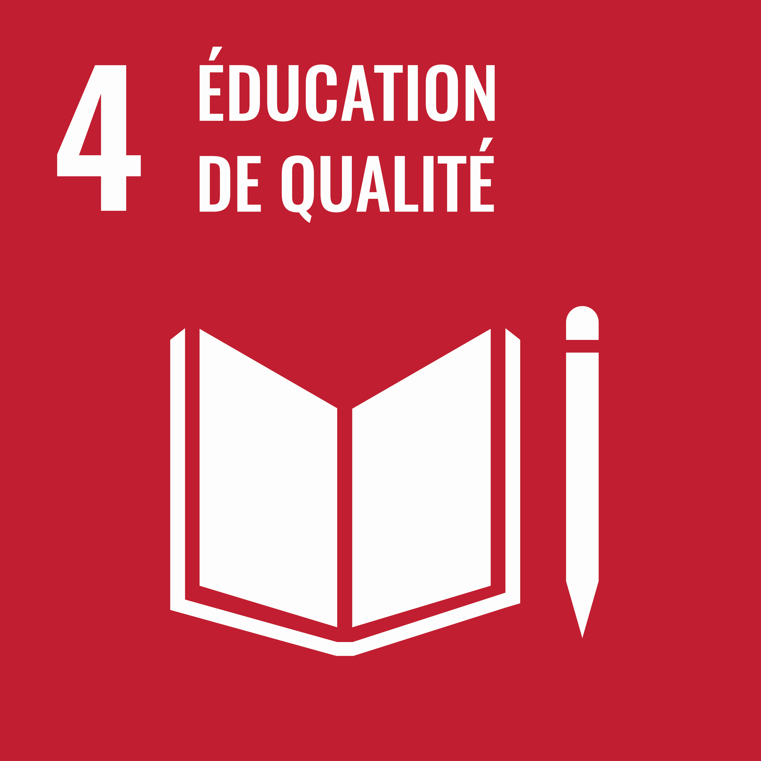 Logo ODD 4 - Education de qualité